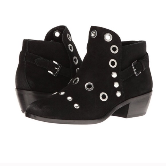 Sam Edelman Pedra Suede Grommeted Ankle Booties Grunge - Picture 1 of 7